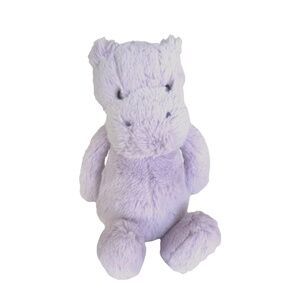 Jellycat Bashful Hippo Plush Lavender Purple 12” Stuffed Animal